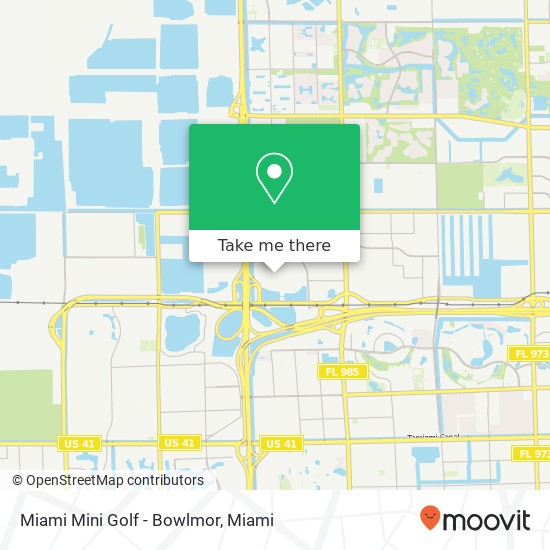 Miami Mini Golf - Bowlmor map