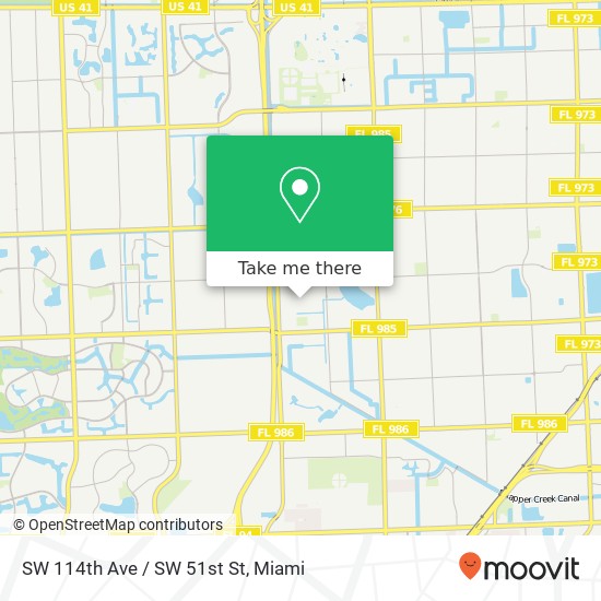 SW 114th Ave / SW 51st St map