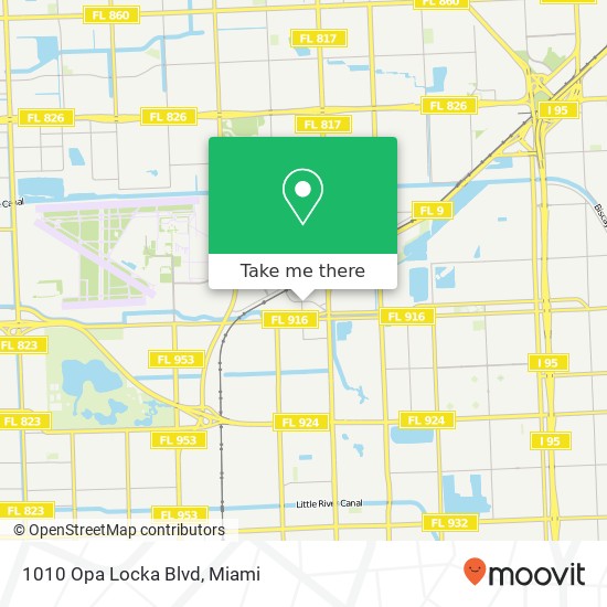 Mapa de 1010 Opa Locka Blvd