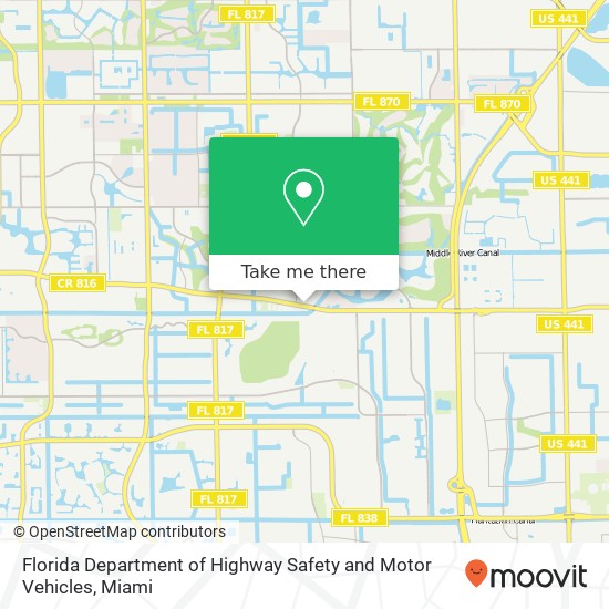 Florida Department of Highway Safety and Motor Vehicles map