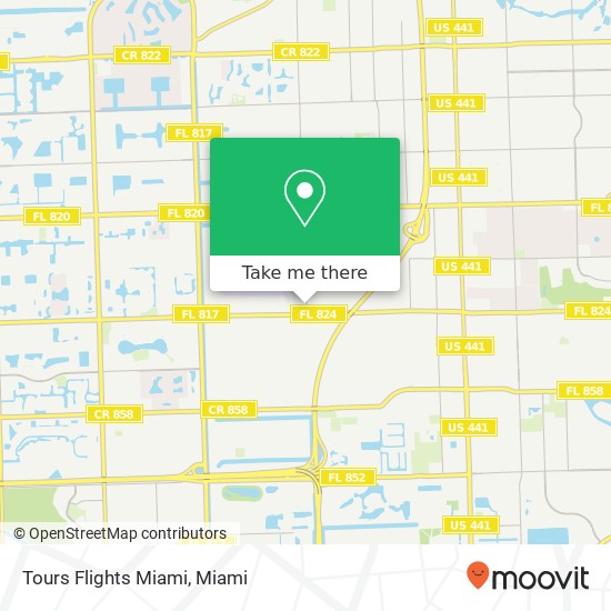 Mapa de Tours Flights Miami