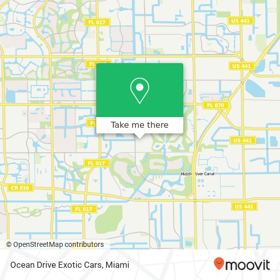 Ocean Drive Exotic Cars map