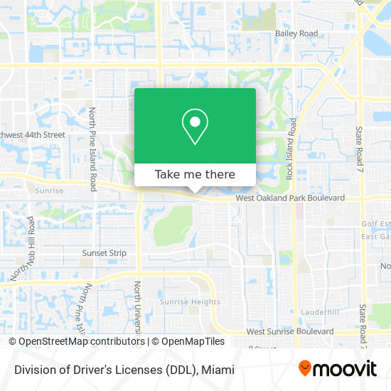Division of Driver's Licenses (DDL) map