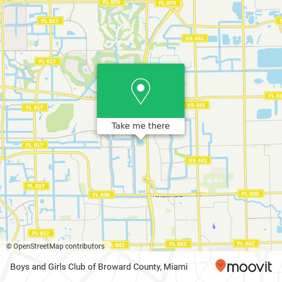 Boys and Girls Club of Broward County map