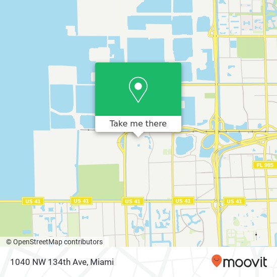 Mapa de 1040 NW 134th Ave