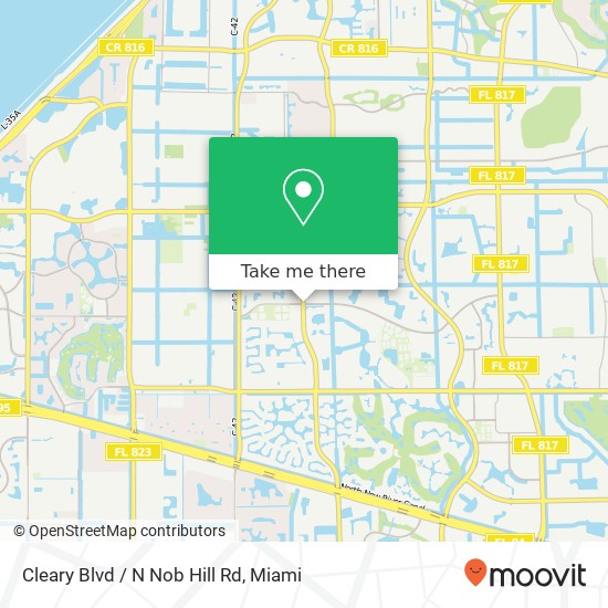 Mapa de Cleary Blvd / N Nob Hill Rd