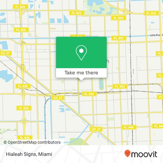 Hialeah Signs map