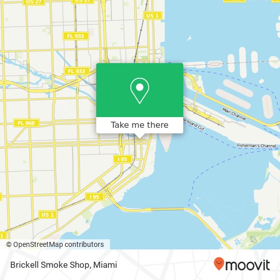 Brickell Smoke Shop map