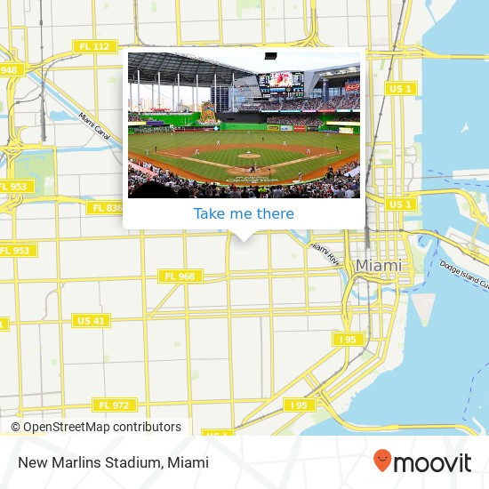 Mapa de New Marlins Stadium