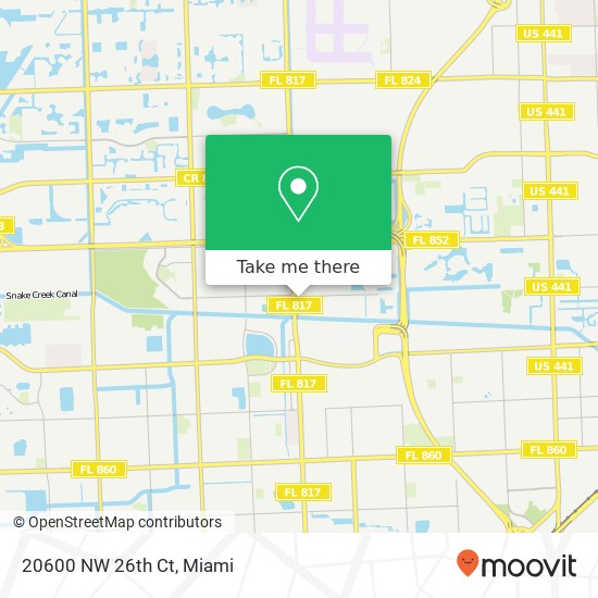 20600 NW 26th Ct map