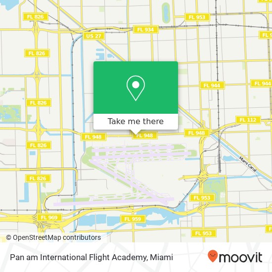 Pan am International Flight Academy map