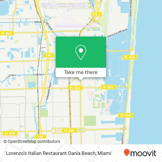 Lorenzo's Italian Restaurant Dania Beach map