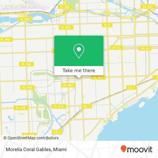 Morelia Coral Gables map