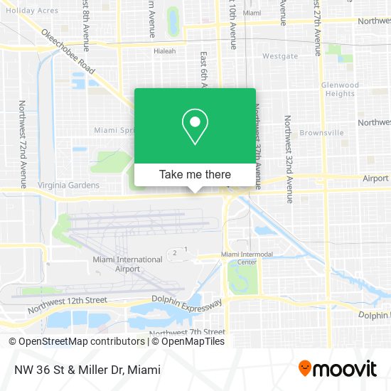 NW 36 St & Miller Dr map