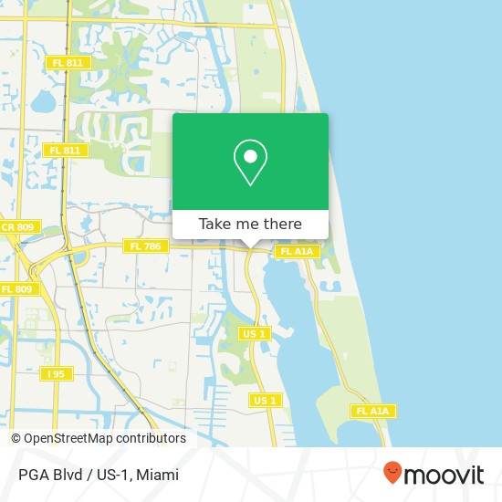 PGA Blvd / US-1 map