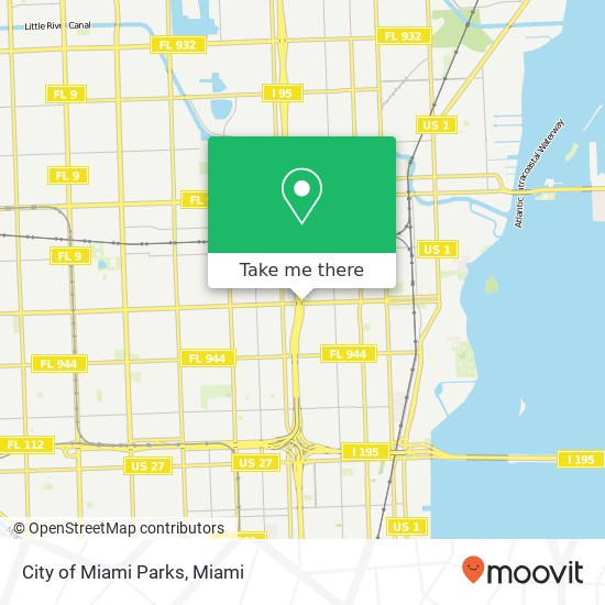 Mapa de City of Miami Parks