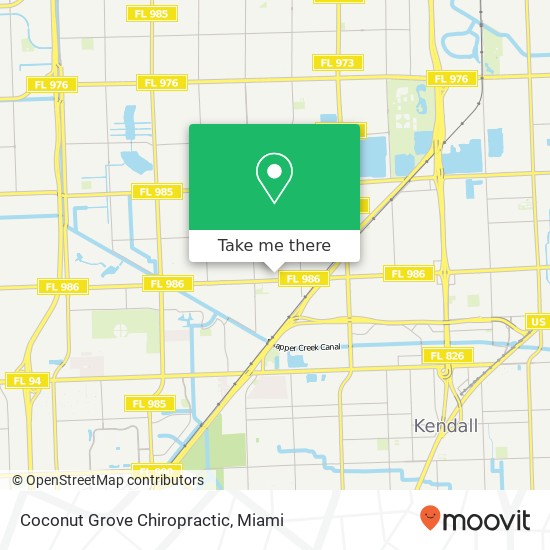 Coconut Grove Chiropractic map