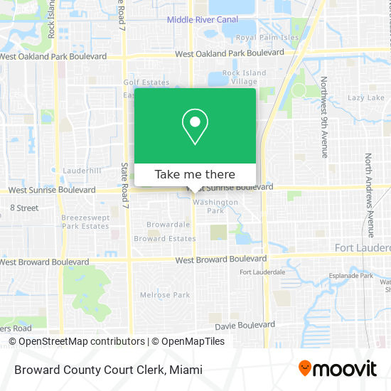 Broward County Court Clerk map