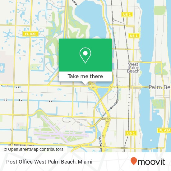 Post Office-West Palm Beach map