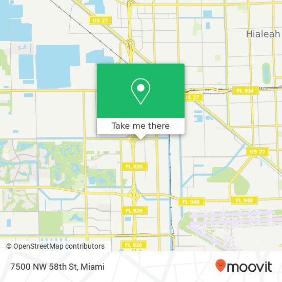 Mapa de 7500 NW 58th St