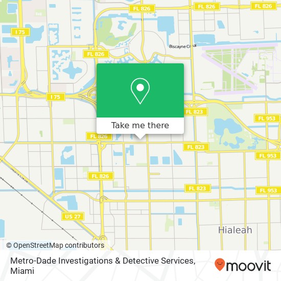 Metro-Dade Investigations & Detective Services map