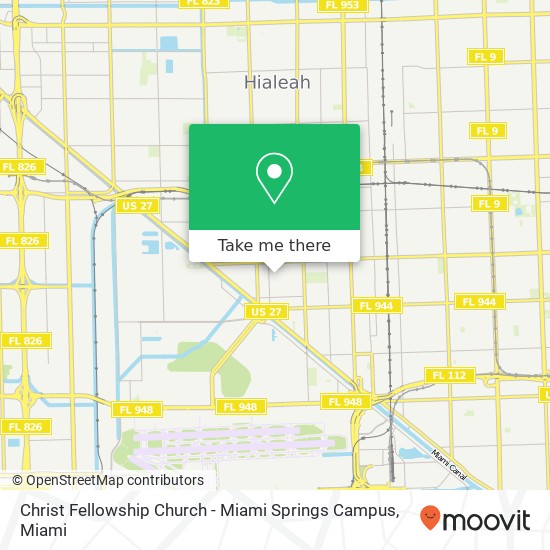 Mapa de Christ Fellowship Church - Miami Springs Campus