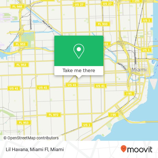 Mapa de Lil Havana, Miami Fl