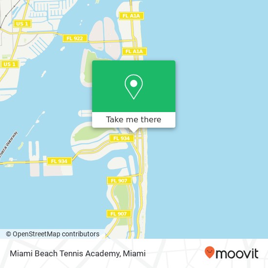 Mapa de Miami Beach Tennis Academy