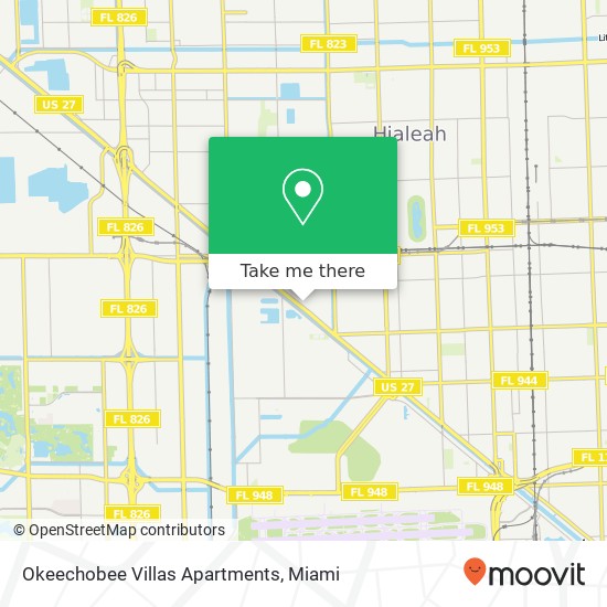 Mapa de Okeechobee Villas Apartments