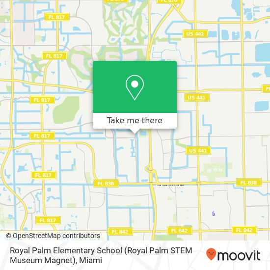 Mapa de Royal Palm Elementary School (Royal Palm STEM Museum Magnet)