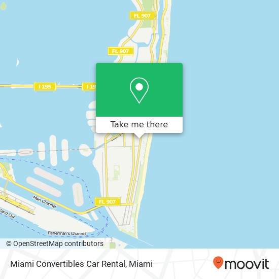 Miami Convertibles Car Rental map