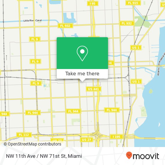 NW 11th Ave / NW 71st St map