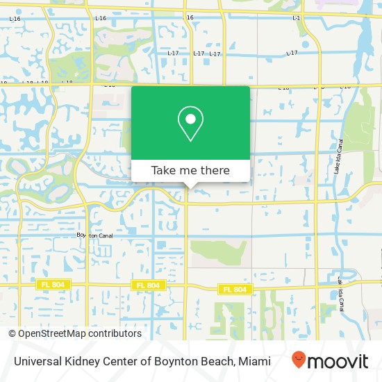 Universal Kidney Center of Boynton Beach map