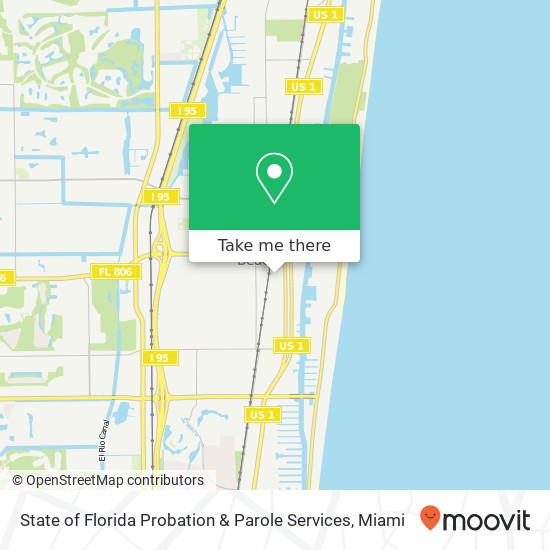 State of Florida Probation & Parole Services map