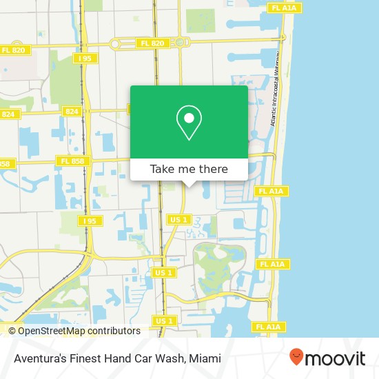 Aventura's Finest Hand Car Wash map