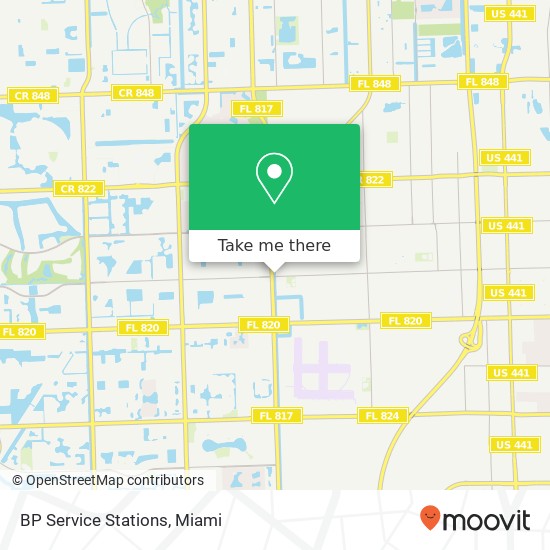 BP Service Stations map