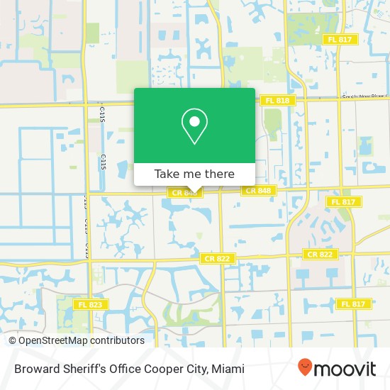 Broward Sheriff's Office Cooper City map