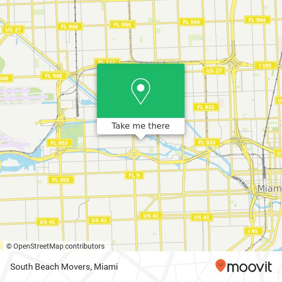 Mapa de South Beach Movers