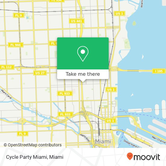 Mapa de Cycle Party Miami