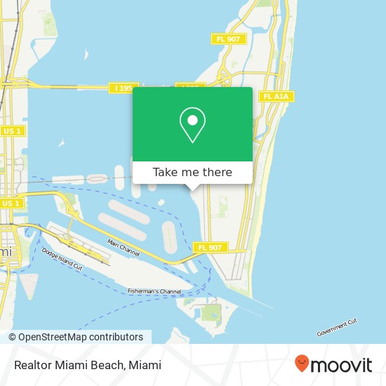 Realtor Miami Beach map