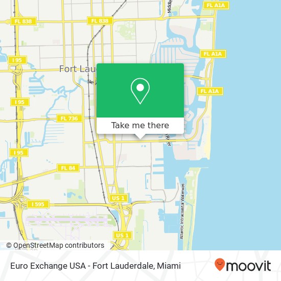 Mapa de Euro Exchange USA - Fort Lauderdale