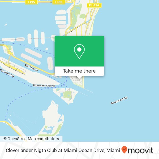 Mapa de Cleverlander Nigth Club at Miami Ocean Drive