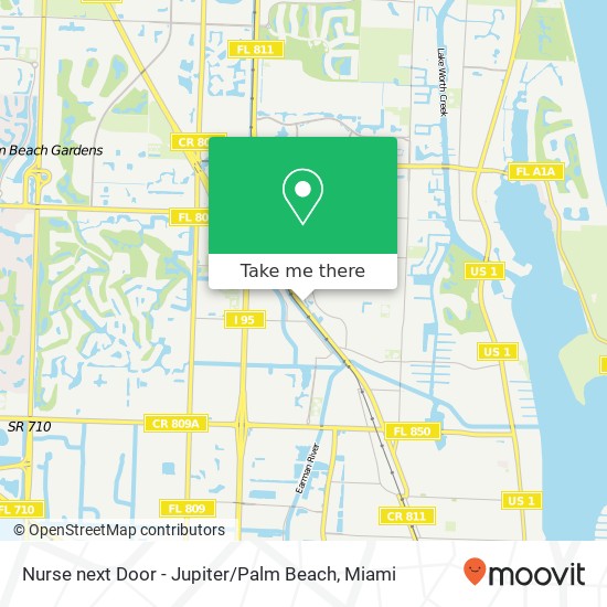 Nurse next Door - Jupiter / Palm Beach map