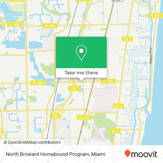 North Broward Homebound Program map