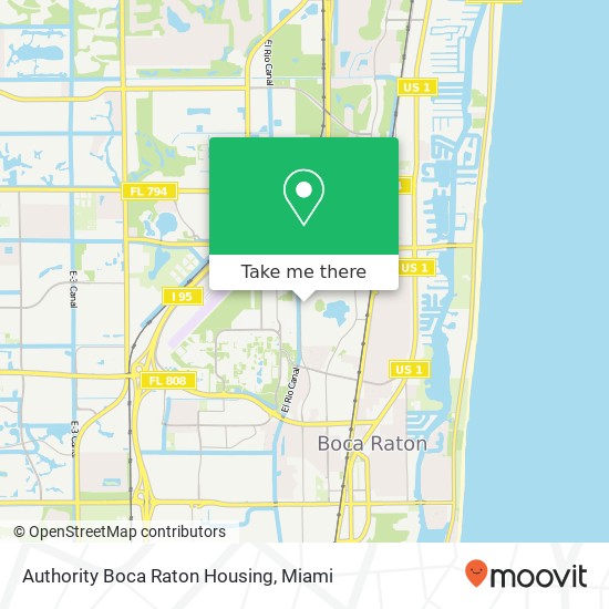 Mapa de Authority Boca Raton Housing
