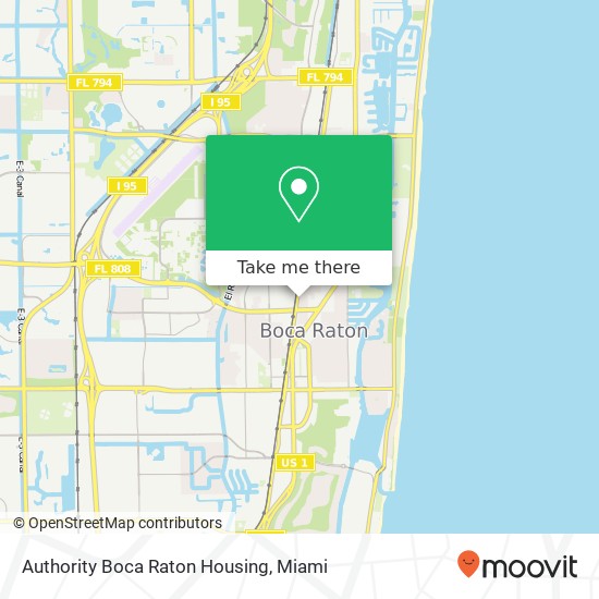 Mapa de Authority Boca Raton Housing