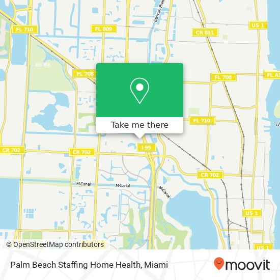 Palm Beach Staffing Home Health map