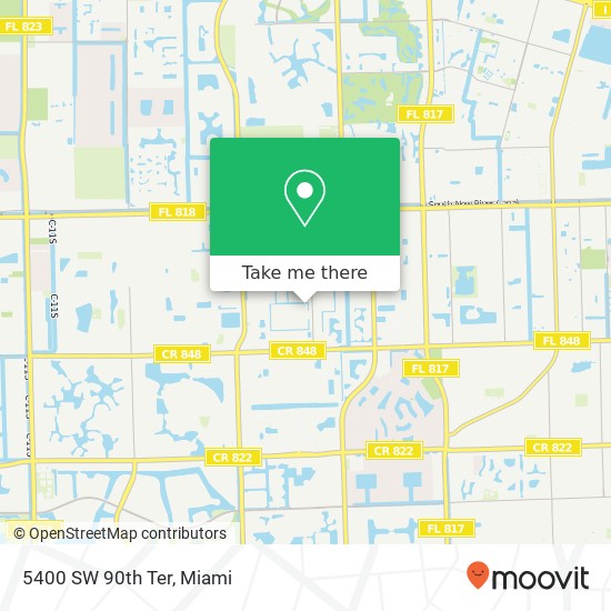 5400 SW 90th Ter map