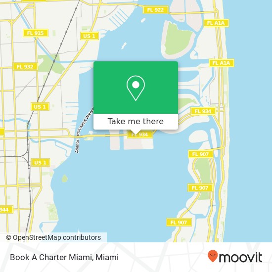 Book A Charter Miami map