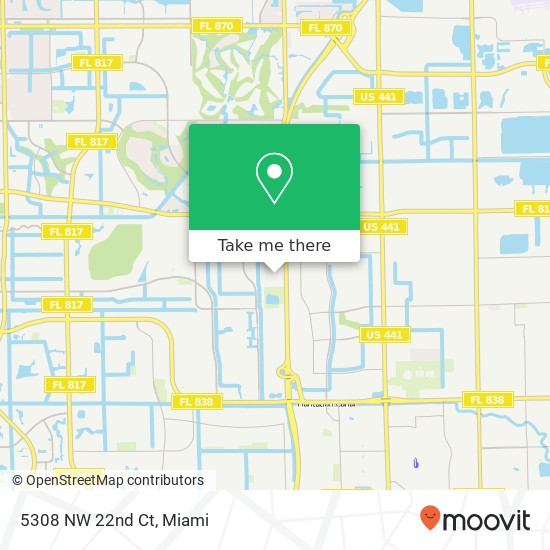 Mapa de 5308 NW 22nd Ct